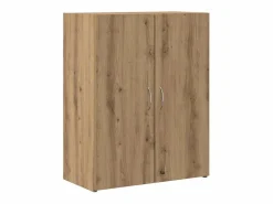 Mueble de oficina con estante, roble artesanal, 60 x 32 x 77,5