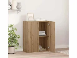 Mueble de oficina con estante, roble artesanal, 60 x 32 x 77,5
