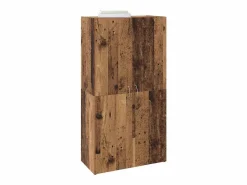 Hot Mueble de oficina con estante de madera antigua 60 x 32 x 115 cm Marru00f3n