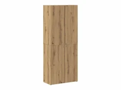 Outlet Mueble de oficina de 2 piezas, roble artesanal, 60 x 32 x 153 cm Marru00f3n