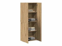 Outlet Mueble de oficina de 2 piezas, roble artesanal, 60 x 32 x 153 cm Marru00f3n
