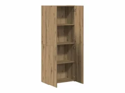 Outlet Mueble de oficina de 2 piezas, roble artesanal, 60 x 32 x 153 cm Marru00f3n
