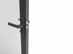 Outlet Mueble de puerta reversible de aluminio y cristal esmerilado - Al. 204 x An. 93 cm - LOXTON Puerta Con Marco
