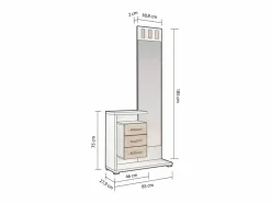 Clearance Mueble de recibidor Prisma Cambria - Armario De Entrada