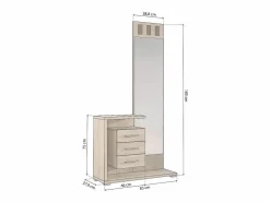 Sale duehome Mueble de recibidor Prisma Cambria Marru00f3n