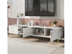 Clearance Mueble de televisión escandinavo contemporáneo de 180 cm para TV de 75" - 2 cajones y 3 compartimentos - Mueble Tv