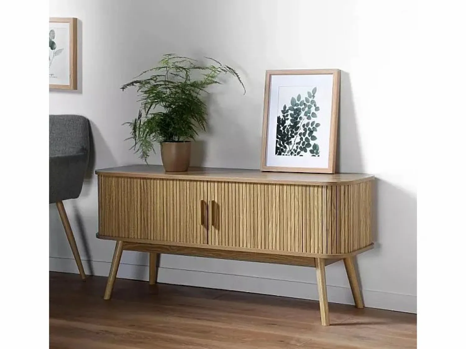 New Mueble de TV 2 Puertas Corredizas L119 cm - ERNEST Mueble Tv
