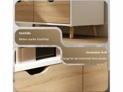 Clearance Mueble de TV de 99 cm con cajón y 2 estantes, mueble de TV moderno para salón Mueble Tv
