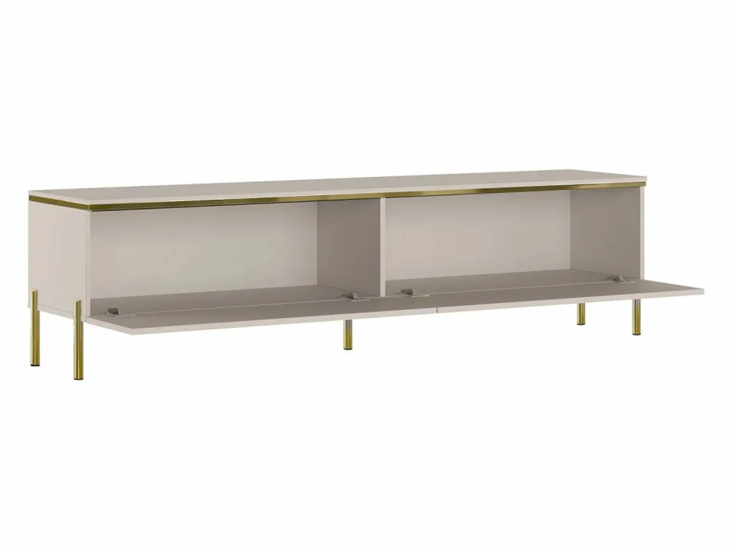 Sale Mueble de TV contemporáneo con 2 puertas - y dorado - VUKIA Mueble Tv