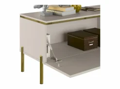 Sale Mueble de TV contemporáneo con 2 puertas - y dorado - VUKIA Mueble Tv