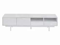 OKWISH Mueble de TV de 200 cm, mueble de TV con 2 puertas y 2 cajones, estilo moderno, para salón y oficina