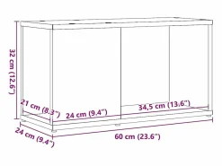 Online Clicnbuy Mueble de TV de madera de roble 60x24x32 cm Negro