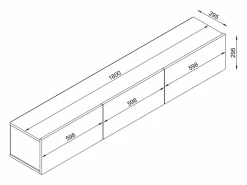 Hot Mueble de TV de pared con 3 puertas - Antracita y Natural Claro - VIKILA Mueble Tv