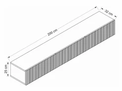 Discount Mueble de TV flotante con 3 puertas - - DANTAY de Pascal Morabito Mueble Tv