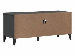 Best Mueble de TV VIKEN de madera maciza de pino gris antracita Mueble Tv