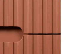 Vente-unique Mueble de un solo lavabo suspendido rayada, L120 cm, PAVANI