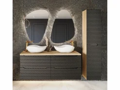 Online Mueble doble lavabo 120cm 4 cajones Elora y madera Cloud Mueble De Baño Con Doble Lavabo