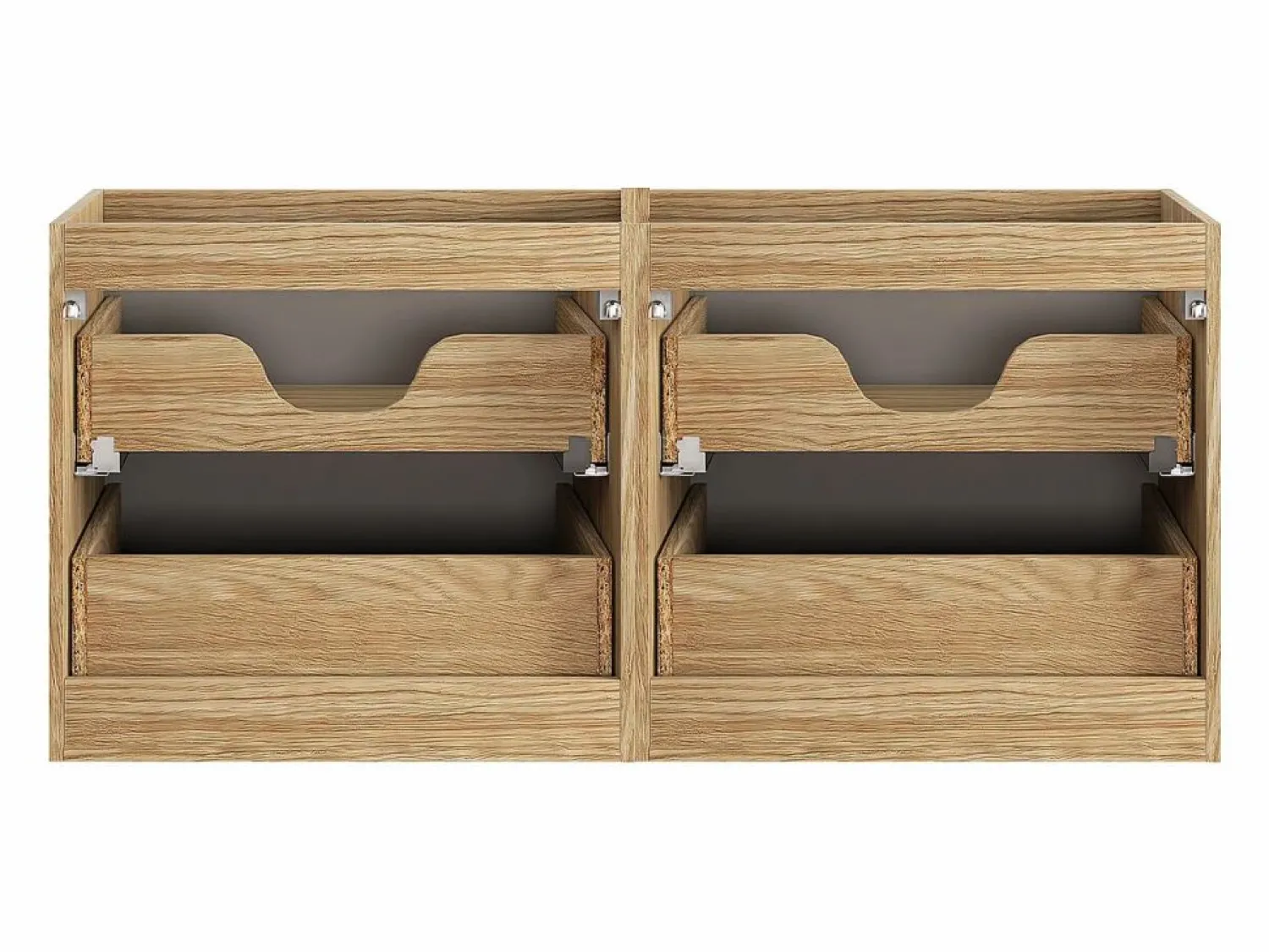 Hot Petits-Meubles Mueble doble lavabo 120cm 4 cajones Elora y madera Beige