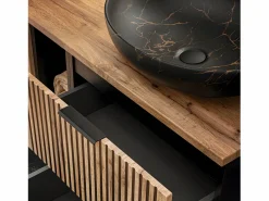 Petits-Meubles Mueble doble lavabo 140cm 2 compartimientos Gaia Madera y - Lavabo