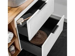 Hot Mueble doble lavabo 140cm 2 nichos Adriel Mueble De Baño Con Doble Lavabo