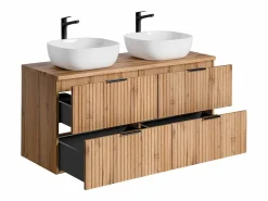 Discount Mueble doble lavabo 120cm Adriel Madera Mueble De Baño Con Doble Lavabo