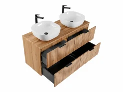 Discount Mueble doble lavabo 120cm Adriel Madera Mueble De Baño Con Doble Lavabo