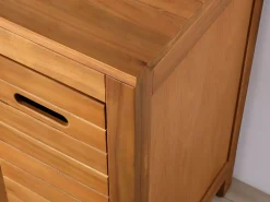 Hot Mueble doble lavabo de madera de acacia - 90 cm - 1 espejo - 60 x 60 cm - PULUKAN Conjunto De Baño