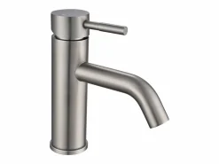 Mueble doble lavabo de roble - Lavabo sobre encimera redondo, espejo y grifo - 110 cm - CAVIZO Conjunto De Baño