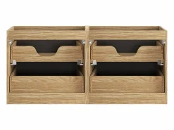 Mueble doble lavabo encastrado 120cm 4 cajones Elora y madera Mueble De Baño Con Doble Lavabo