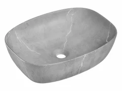 Best Mueble doble lavabo imitación piedra 120cm Adriel Cachemira y Madera Mueble De Baño Con Doble Lavabo