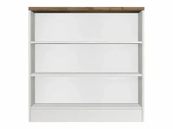 Discount Mueble estantería de cocina Sole con 3 estantes brillo y roble 90x90x25 cm Aparador De Cocina