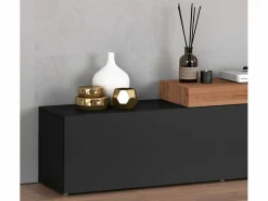 Mueble extensible para TV Chronos con 1 puerta abatible antracita/roble 190/350x40x51 cm