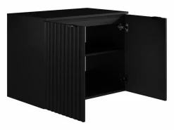 Vente-unique Mueble flotante bajo lavabo estriado , L80 cm, ZILGA