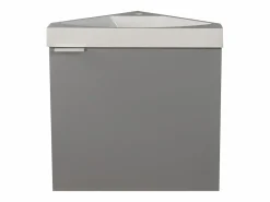 Best Mueble flotante esquinero con lavabo mate con lavabo L56 x Alt. 50 x P39 cm, MANODO Mueble De Aseo