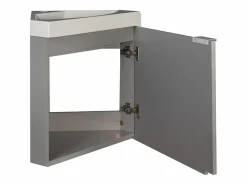 Best Mueble flotante esquinero con lavabo mate con lavabo L56 x Alt. 50 x P39 cm, MANODO Mueble De Aseo