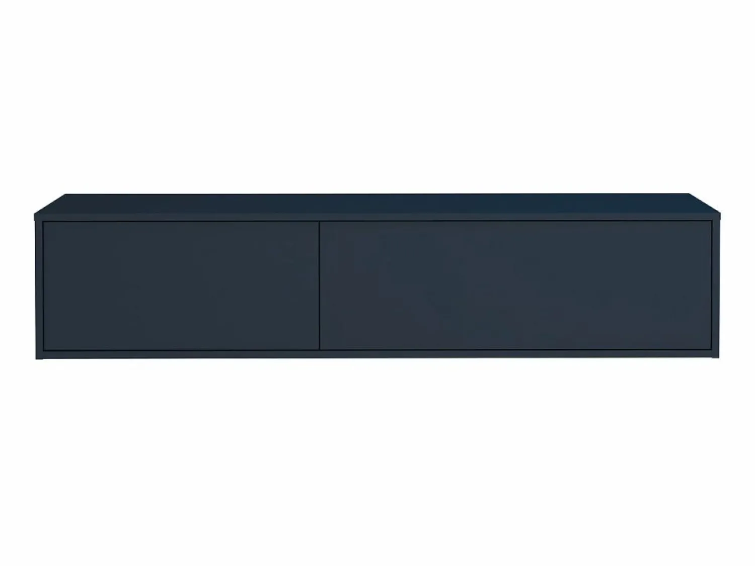 Vente-unique Mueble flotante para lavabo de baño, azul noche, Ancho 150 x Alt. 32 cm, ISAURE