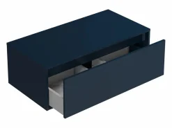 Vente-unique Mueble flotante para lavabo en color azul, L94 cm, TEANA
