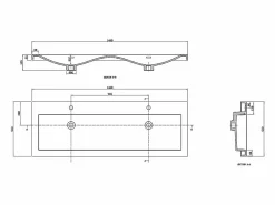 STANO Mueble lavabo + lavabo 144cm MONTADO SIENA Nogal