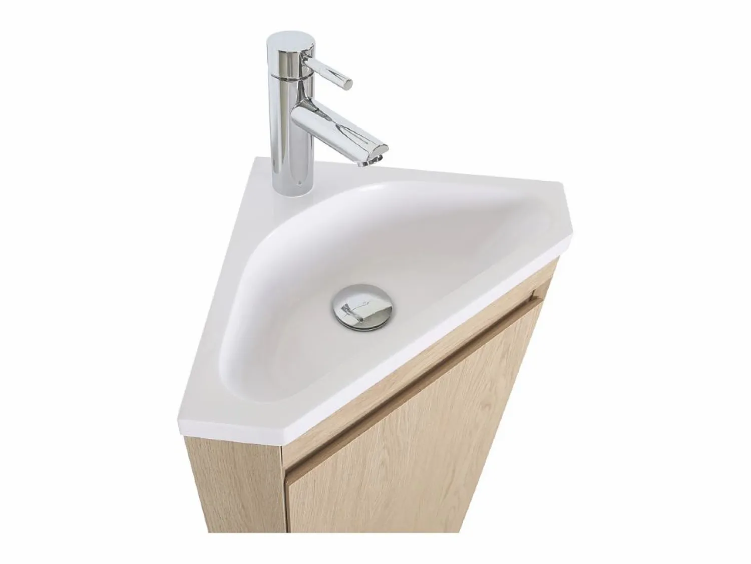 Clearance Mueble lavabo de esquina SORRENTO con lavabo de resina Mueble De Aseo