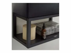 Mueble lavabo de pared NOVA de metal y madera con lavabo de resina de 40x50cm Mueble De Aseo