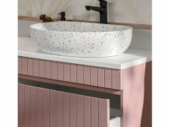 New Mueble lavabo doble 140 cm 2 nichos Zelie do y Blanco Mueble De Baño Con Doble Lavabo