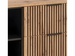 Online Mueble lavabo doble 140cm 2 nichos Gaia Madera y Mueble De Baño Con Doble Lavabo