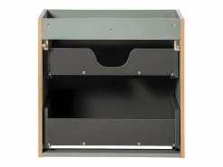 Petits-Meubles Mueble lavabo individual 60cm 2 cajones Jade y Madera