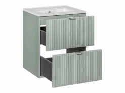 Petits-Meubles Mueble lavabo individual encastrado 50cm 2 cajones Jade