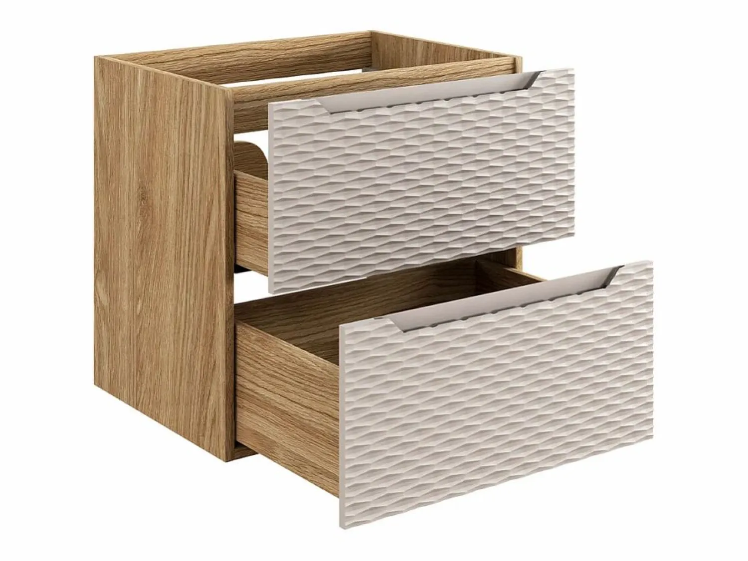 Petits-Meubles Mueble lavabo individual encastrado 60cm Elora y madera