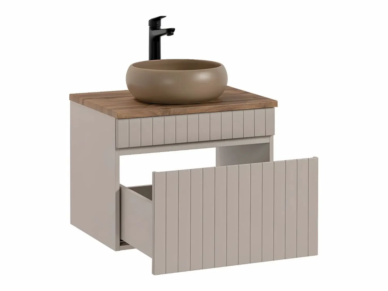 Petits-Meubles Mueble lavabo individual 60cm Zelie Cachemira y Madera