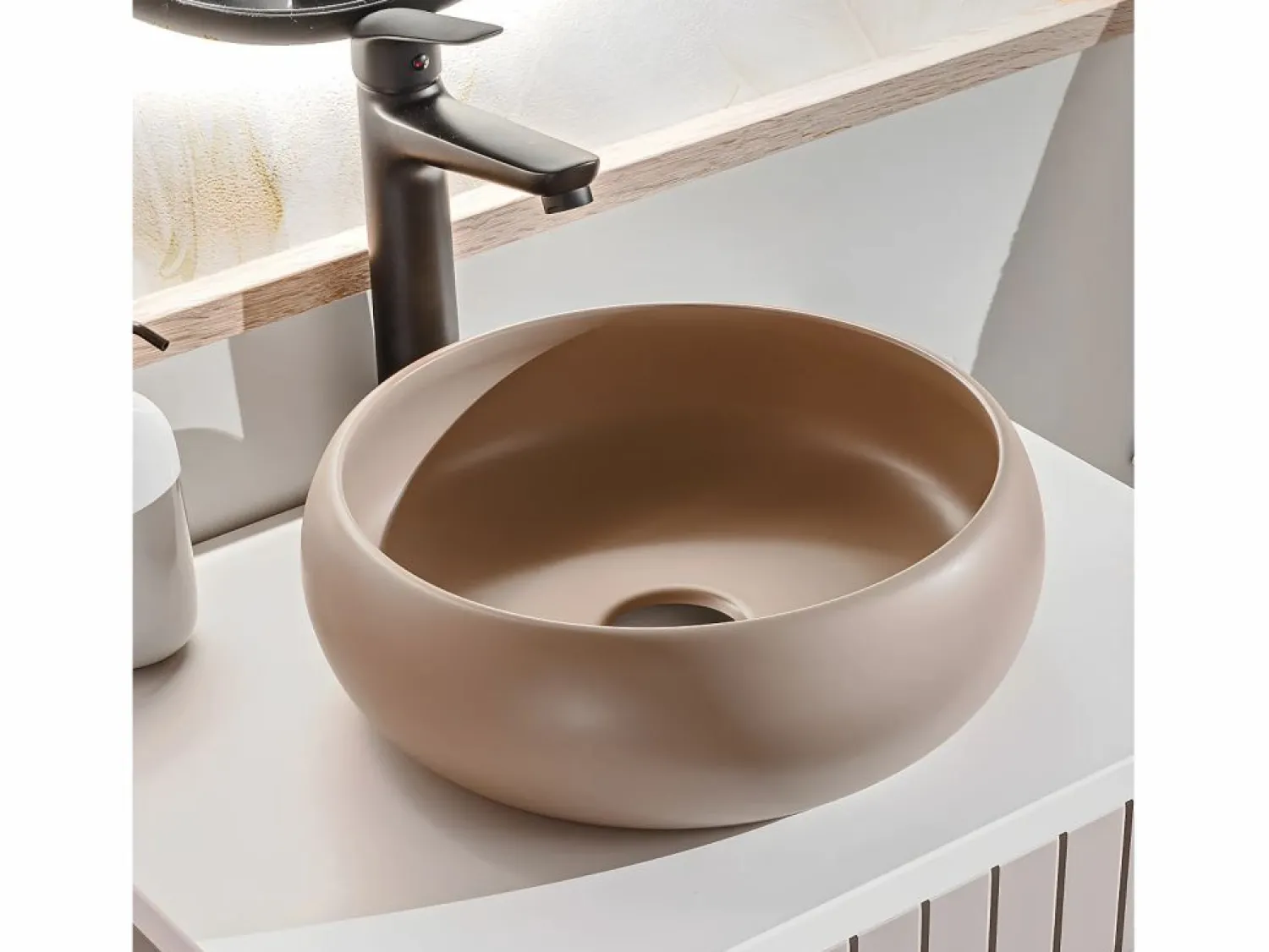 Petits-Meubles Mueble lavabo individual 60cm Zelie Cachemira y Madera