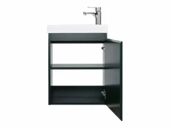 Mueble lavabo LISA + espejo ovalado Azul verdoso