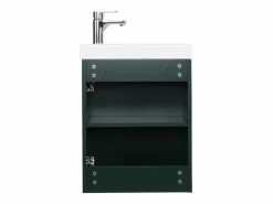 Mueble lavabo LISA + espejo ovalado Azul verdoso