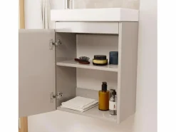 New Mueble lavabo LISA + espejo ovalado Gris